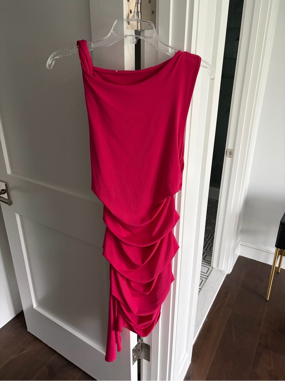 Zara Pink Dress with draped on side